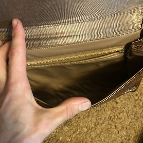 Vintage genuine leather faux reptile purse / handbag - Picture 4 of 4